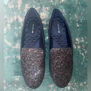 Birdies Starling Silver Multi Sparkle Glitter Flats Loafer Slip On Size 10